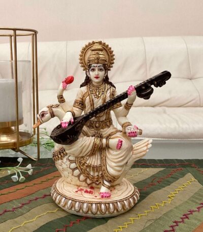 Marble Showpiece | Saraswati | Akshar Craft